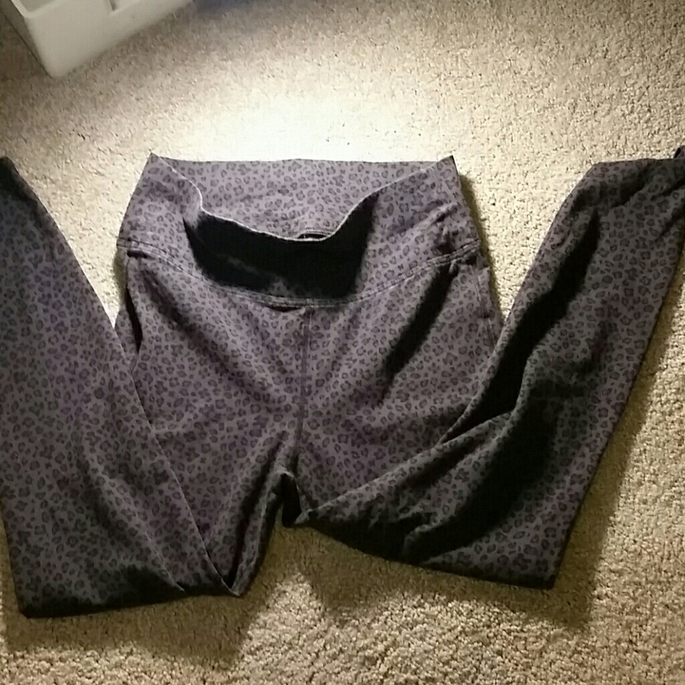 Dark purple and black leggings